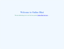 Tablet Screenshot of onlinebhai.com